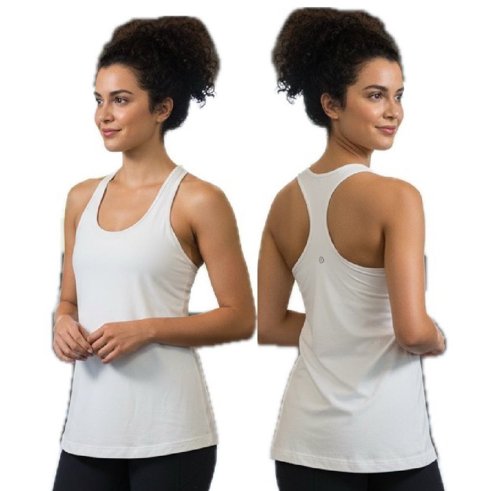 Lululemon Athletics Racerback Athletic Tank Top in White